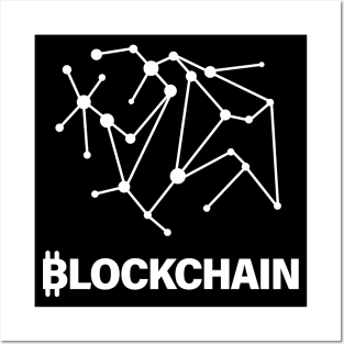 Blockchain Bitcoin Cryptocurrency Posters and Art